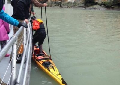 Tracy Arm Unloading Kayak Adventurebound